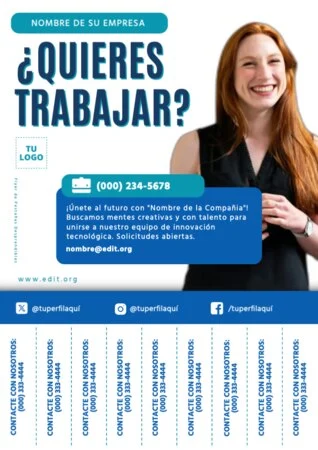 Edita un cartel de Se solicita personal