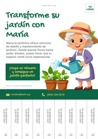 Editar una plantilla de jardinería