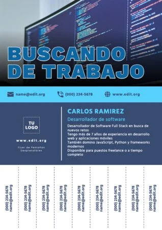 Edita un cartel de Se solicita personal