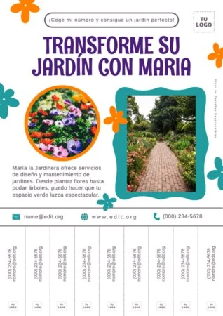Editar una plantilla de jardinería