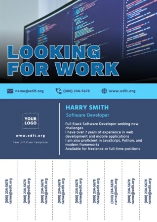 Edit a staff wanted design