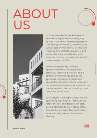 Edit a poster for architecture services