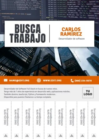 Edita un cartel de Se solicita personal