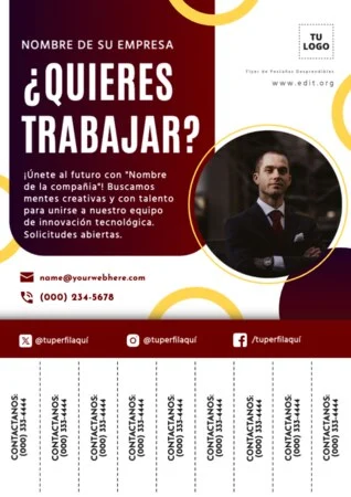 Edita un cartel de Se solicita personal