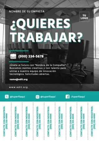Edita un cartel de Se solicita personal