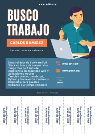 Edita un cartel de Se solicita personal