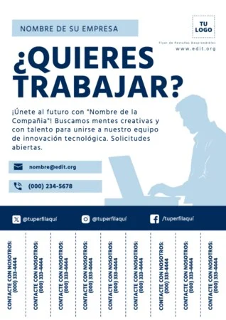 Edita un cartel de Se solicita personal