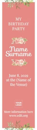 Edit a Sweet 16 flyer