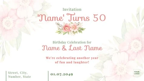 Edit a Sweet 16 flyer