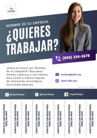 Edita un cartel de Se solicita personal