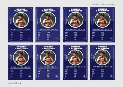 Edita un diseño de béisbol