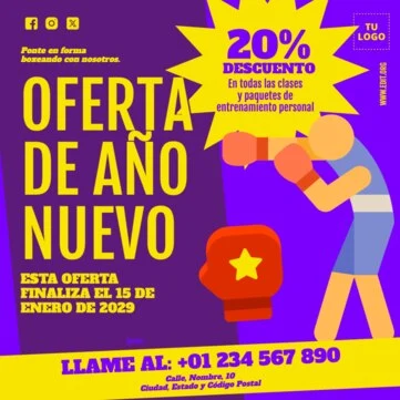Edita un flyer de Boxeo