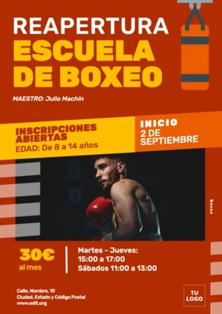 Edita un flyer de Boxeo