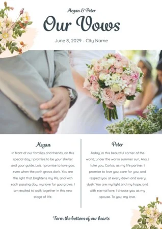 Edit a Marriage Vows example