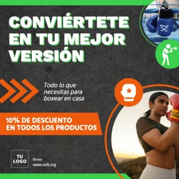 Edita un flyer de Boxeo