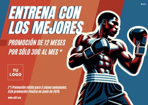 Edita un flyer de Boxeo