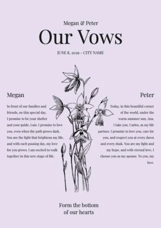 Edit a Marriage Vows example