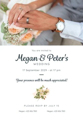 Bearbeite eine Vorlage zur Hochzeitsplanung