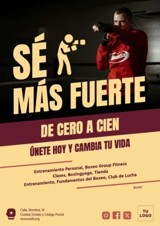 Edita un flyer de Boxeo
