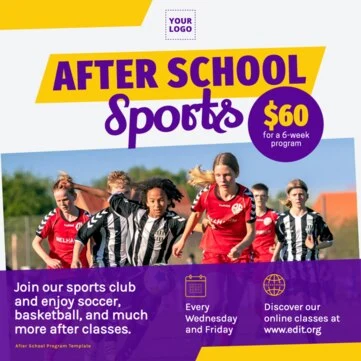 Edit an Afterschool flyer