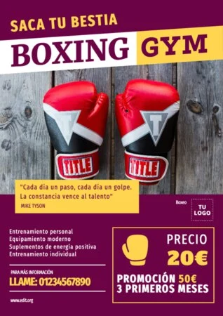 Edita un flyer de Boxeo