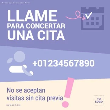 Edita una plantilla de reservas