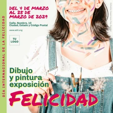 Edita un banner sobre la Felicidad