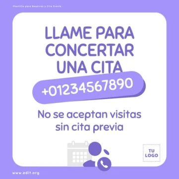 Edita una plantilla de reservas