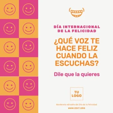 Edita un banner sobre la Felicidad