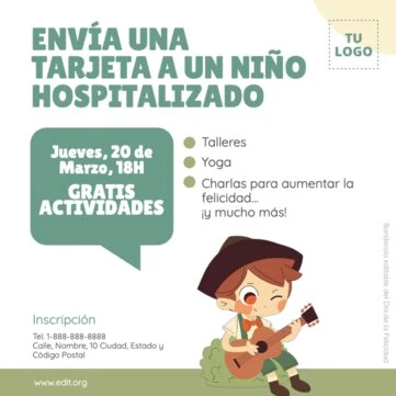 Edita un banner sobre la Felicidad