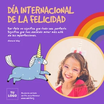 Edita un banner sobre la Felicidad