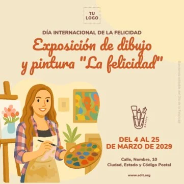 Edita un banner sobre la Felicidad
