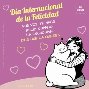 Edita un banner sobre la Felicidad