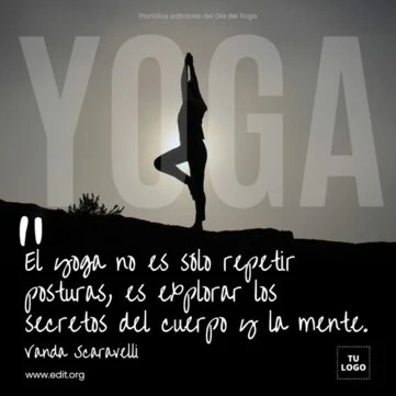 Edita flyers del Día del Yoga