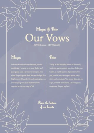 Edit a Marriage Vows example