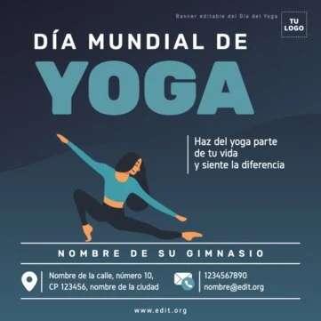 Edita flyers del Día del Yoga