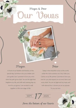 Edit a Marriage Vows example