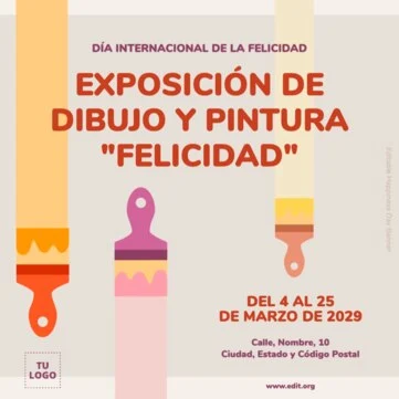 Edita un banner sobre la Felicidad