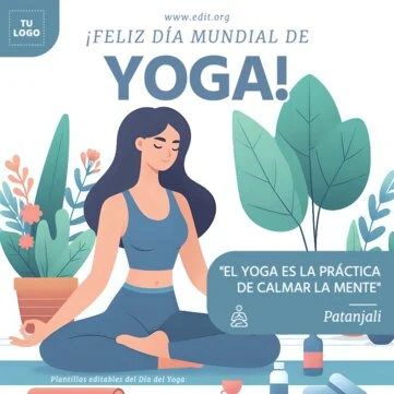 Edita flyers del Día del Yoga