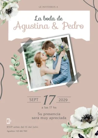 Crear una invitación de boda