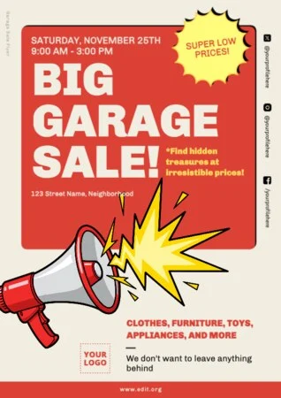 Edit a Garage Sale sign