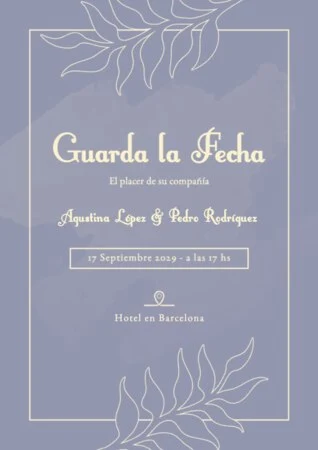 Edita una plantilla Save the Date