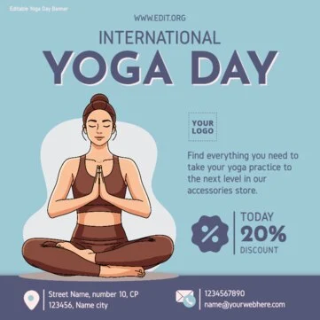 Edit a Yoga Day banner