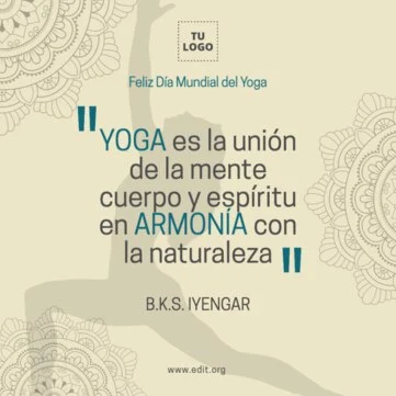 Edita flyers del Día del Yoga