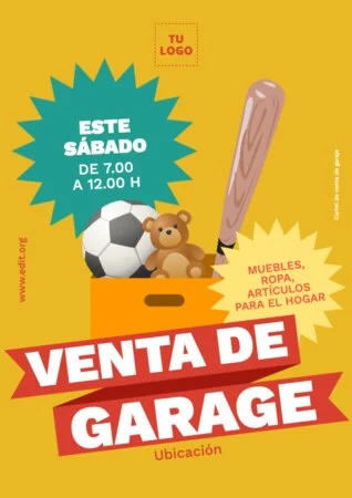 Edita un cartel de Venta de Garaje