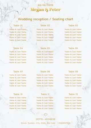 Edit a seating chart template