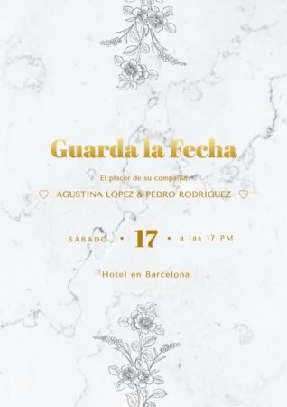 Edita una plantilla Save the Date