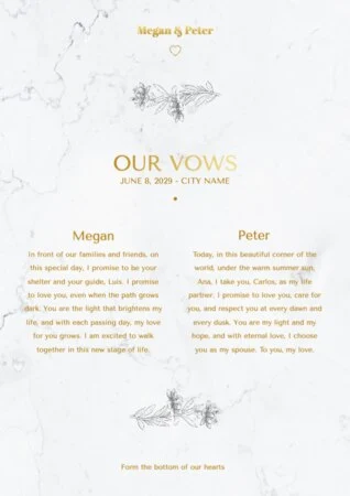 Edit a Marriage Vows example