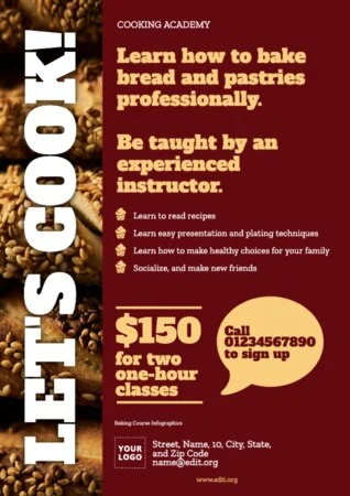 Edit a Baking Class poster