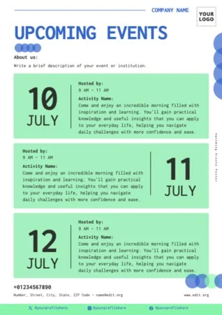 Edit an Event Program